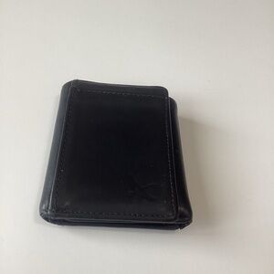 Eddie Bauer Black Leather trifold Wallet